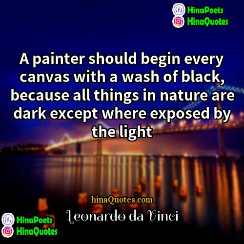 Leonardo da Vinci Quotes | A painter should begin every canvas with